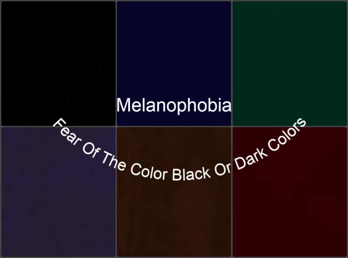 Melanofobia – Miedo al color negro/colores oscuros