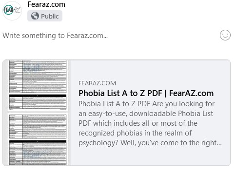 Lista de fobias de la A a la Z PDF